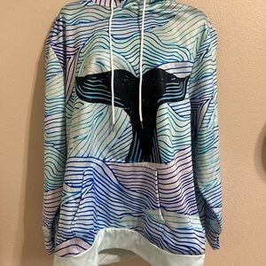 Whale Tail Graphic Hoodie - Multicolor
